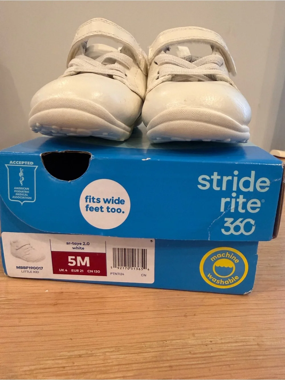 Stride Rite White Toddler Walker Shoe